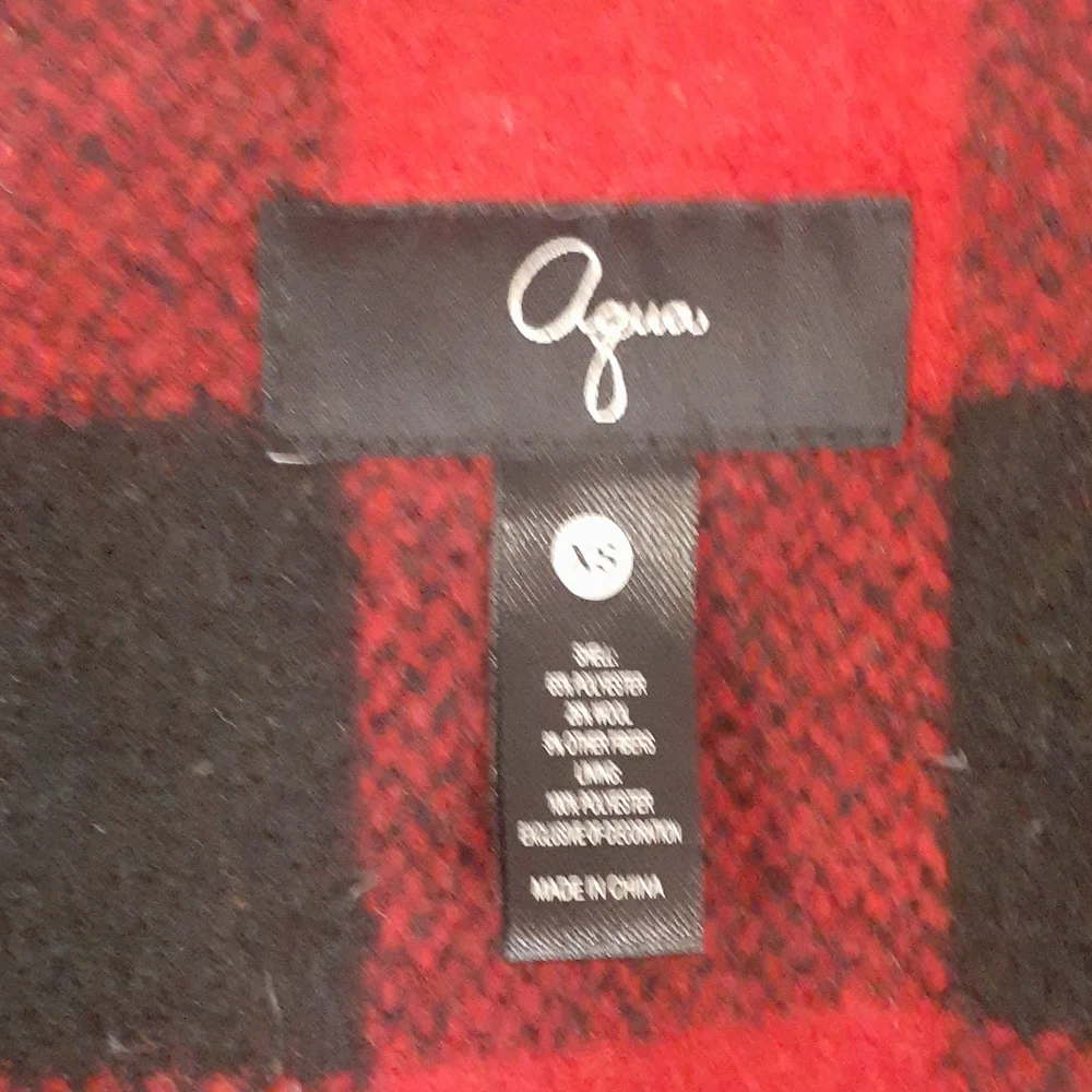 Aqua  red button down shacket XS. - Picture 11 of 14